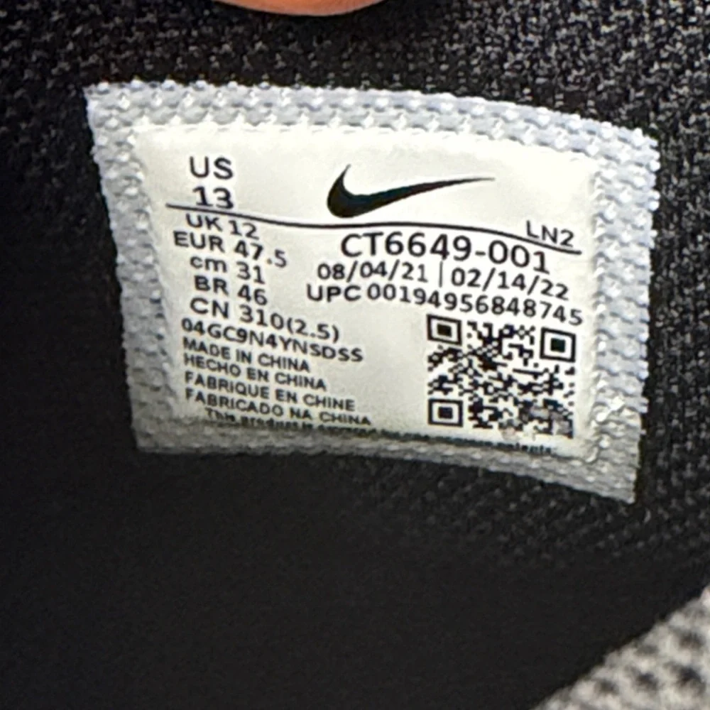 Nike‎ Alpha Menace pro 3 Black and White Sports Cleats FOOTBALL SZ 13 new no box